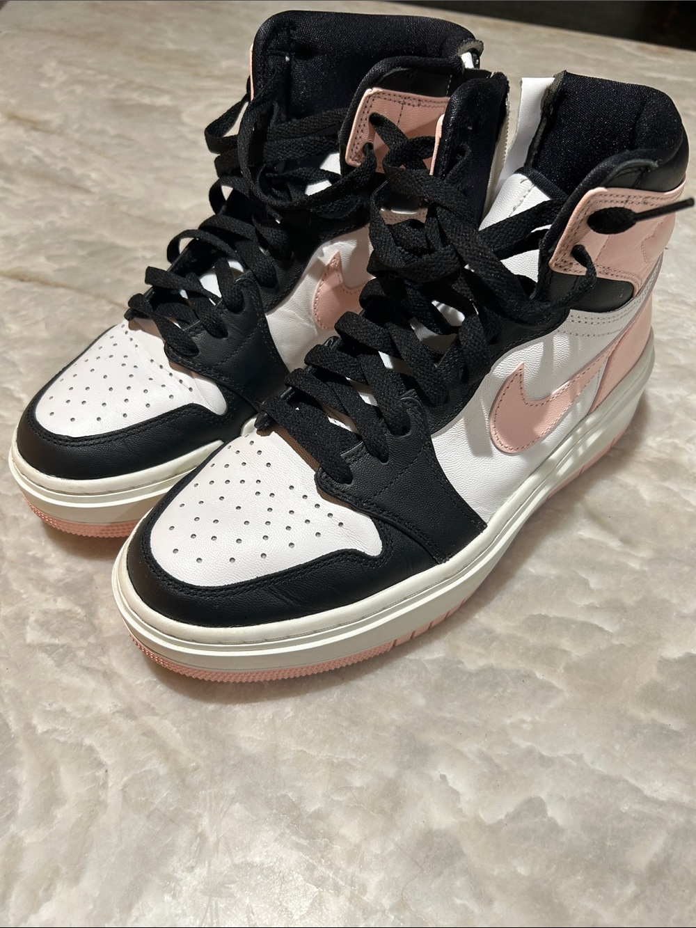 Nike Women's High-Top Sneakers in Black, White & Pink